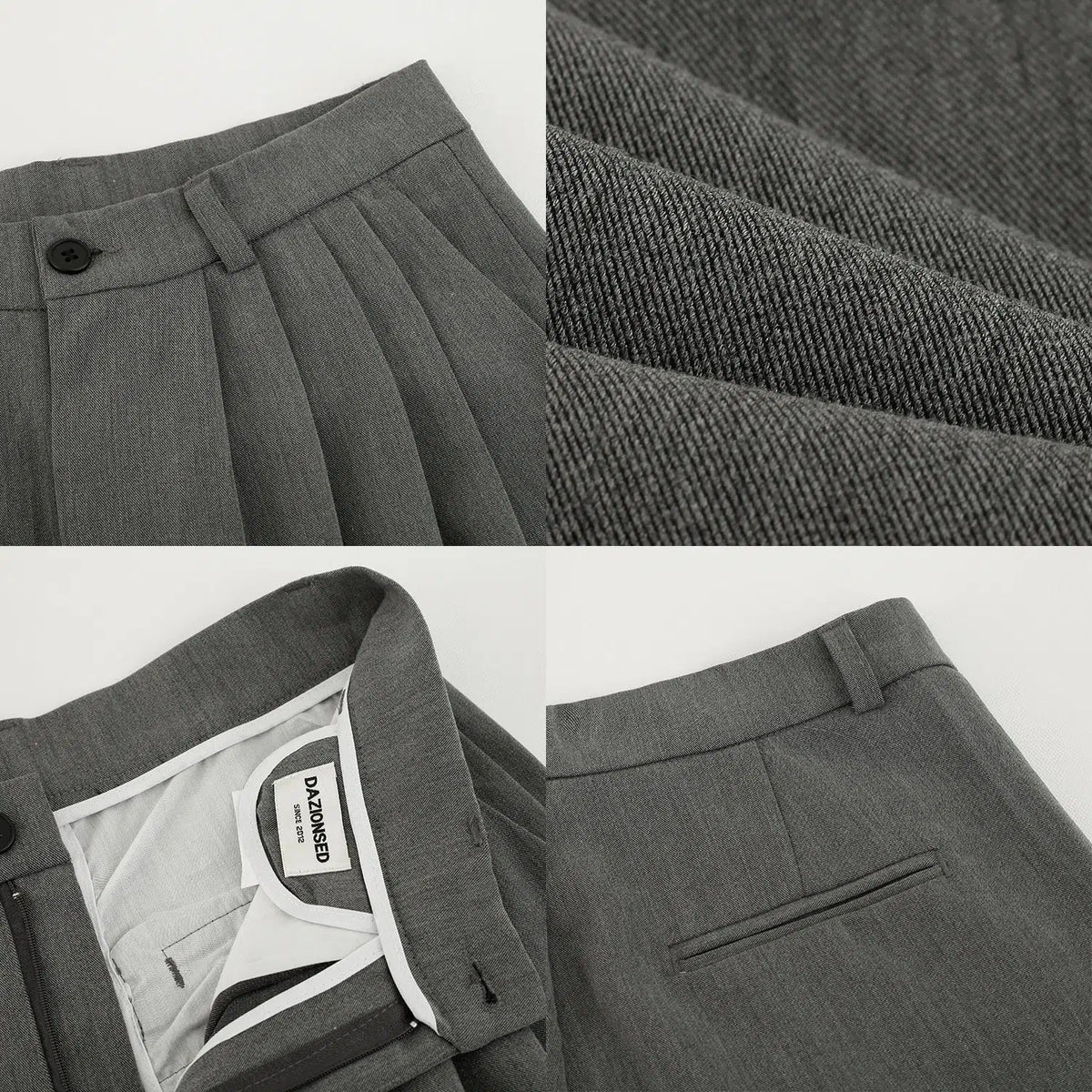 Drape Straight Casual Suit Pants