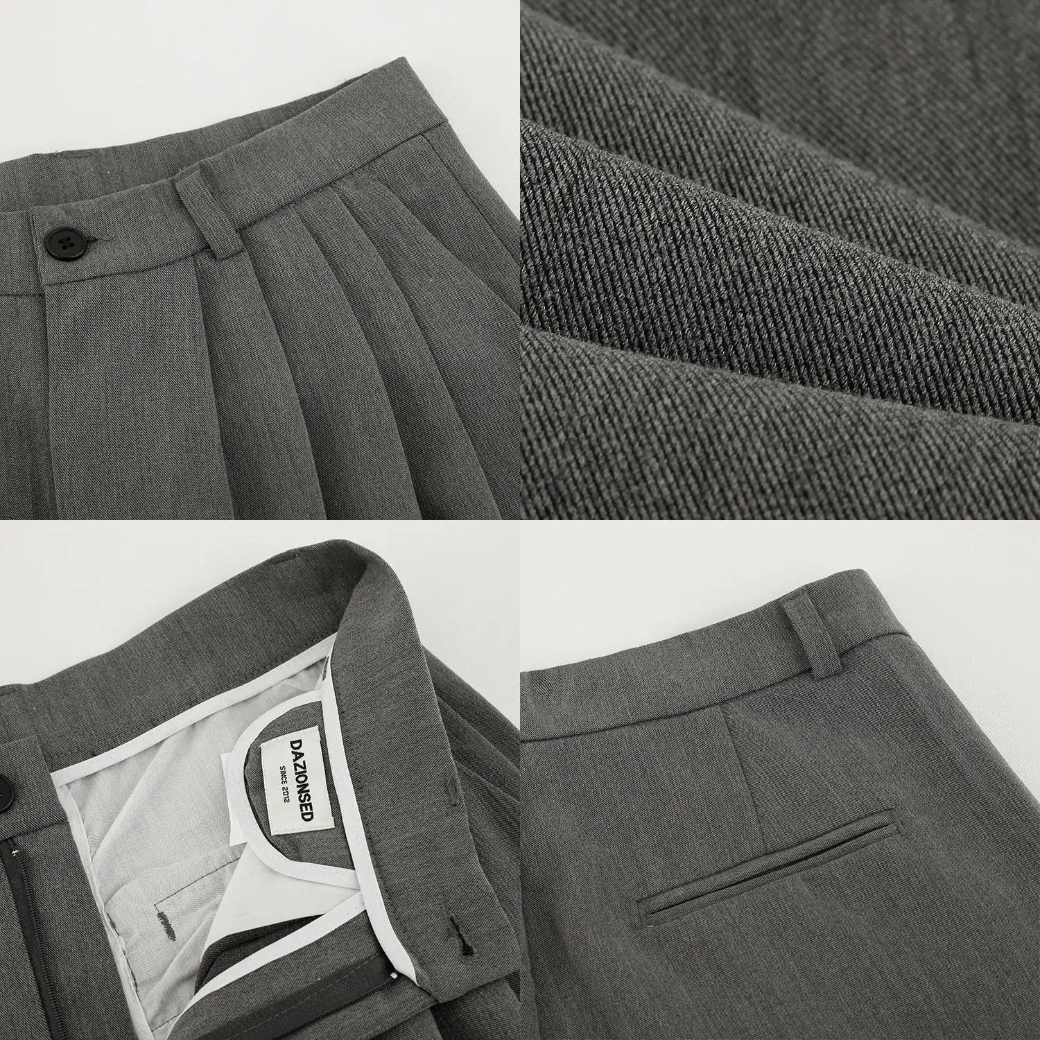 Drape Straight Casual Suit Pants