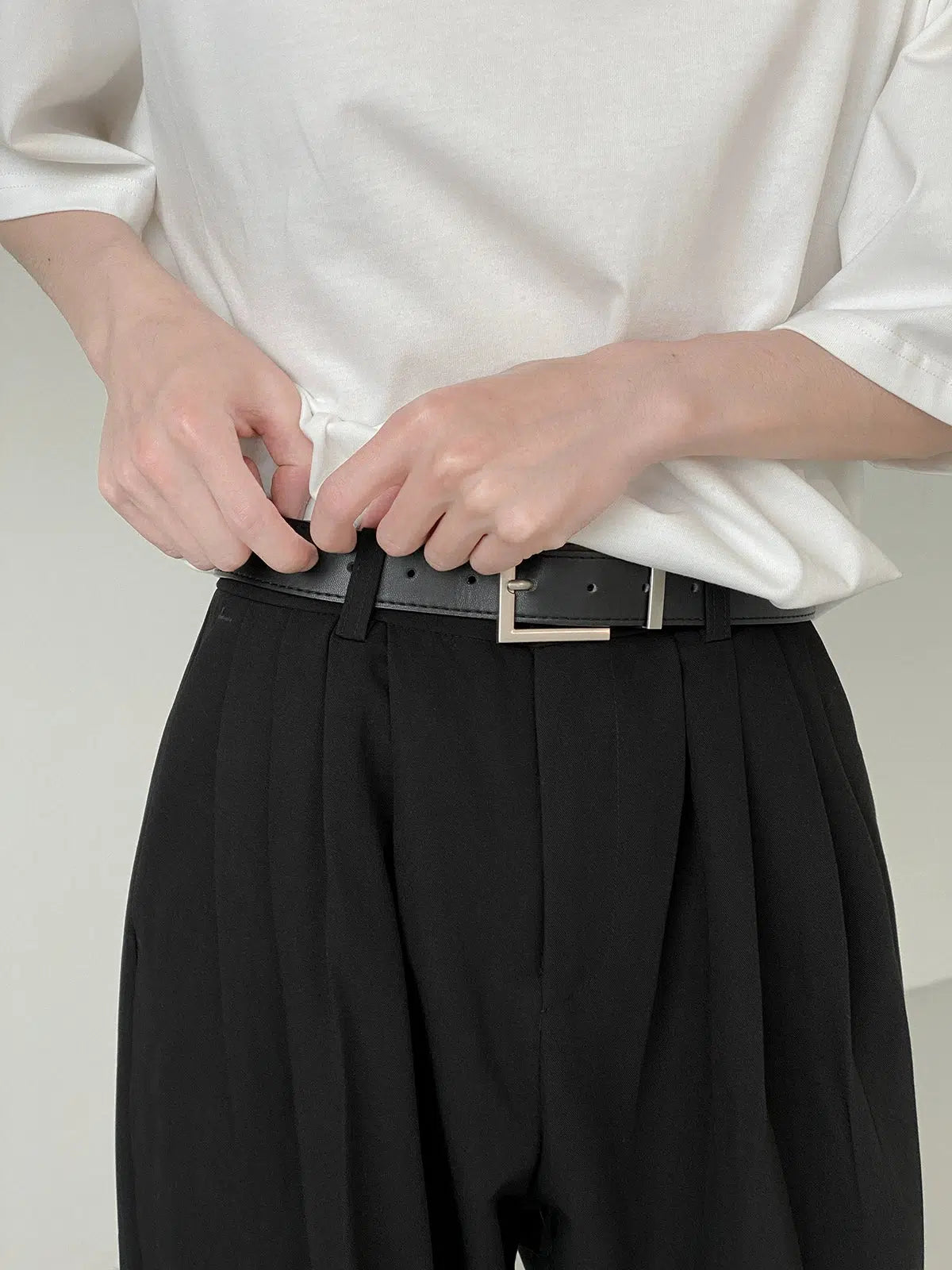 Drape Straight Casual Suit Pants