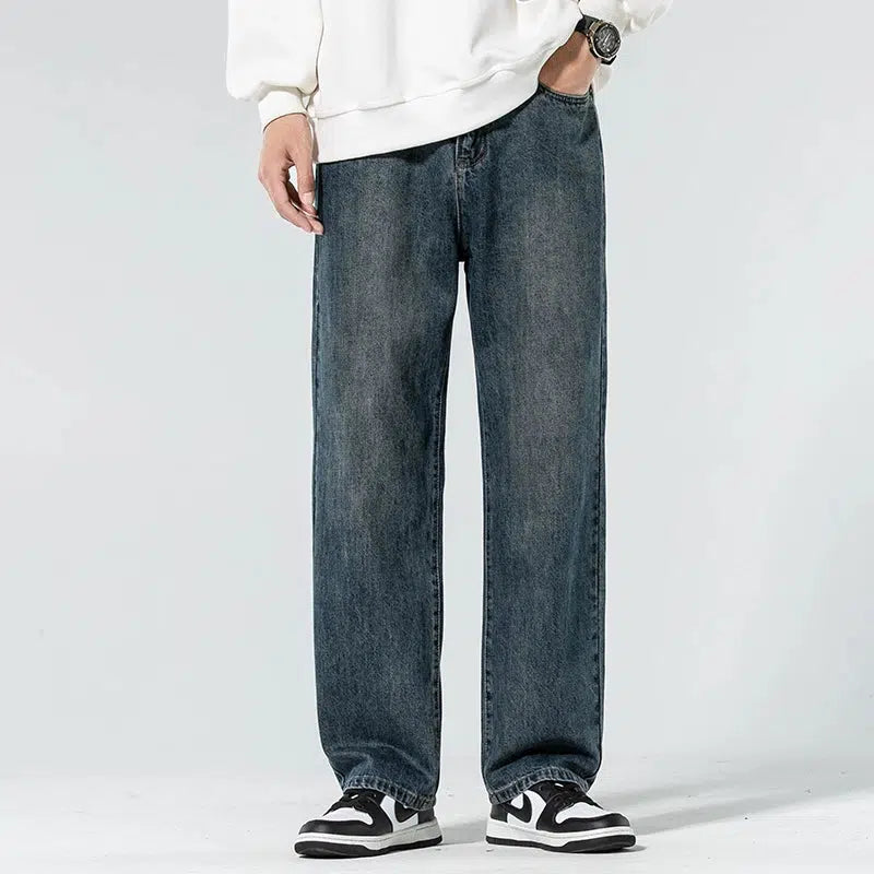 Drape Straight-leg Jeans
