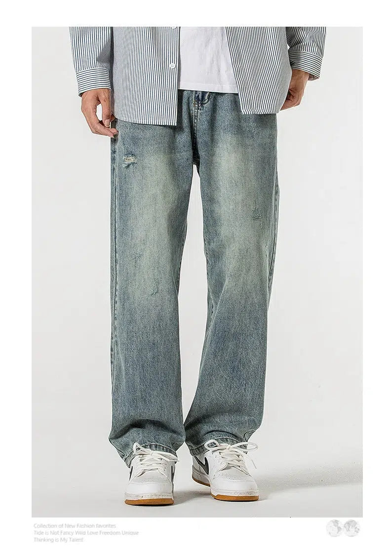 Drape Straight-leg Jeans