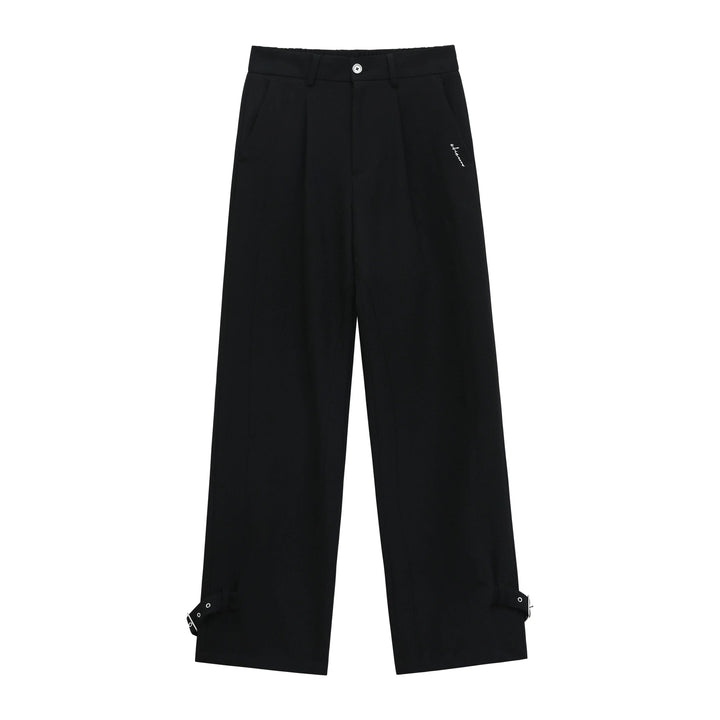Drape Straight-leg Pleated Pants