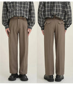 Drape Straight-leg Suit Pants