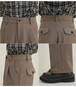 Drape Straight-leg Suit Pants