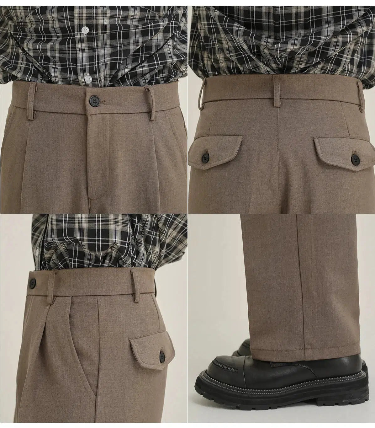 Drape Straight-leg Suit Pants