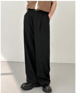 Drape Wide-leg Casual Pants