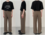 Drape Wide-leg Casual Pants