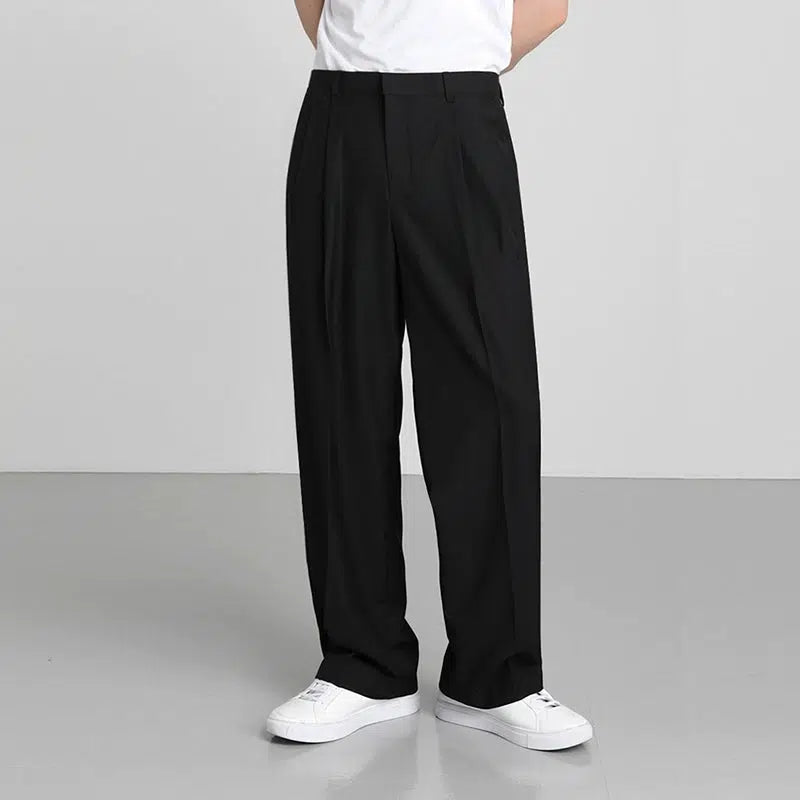 Drape Wide-leg Suit Pants