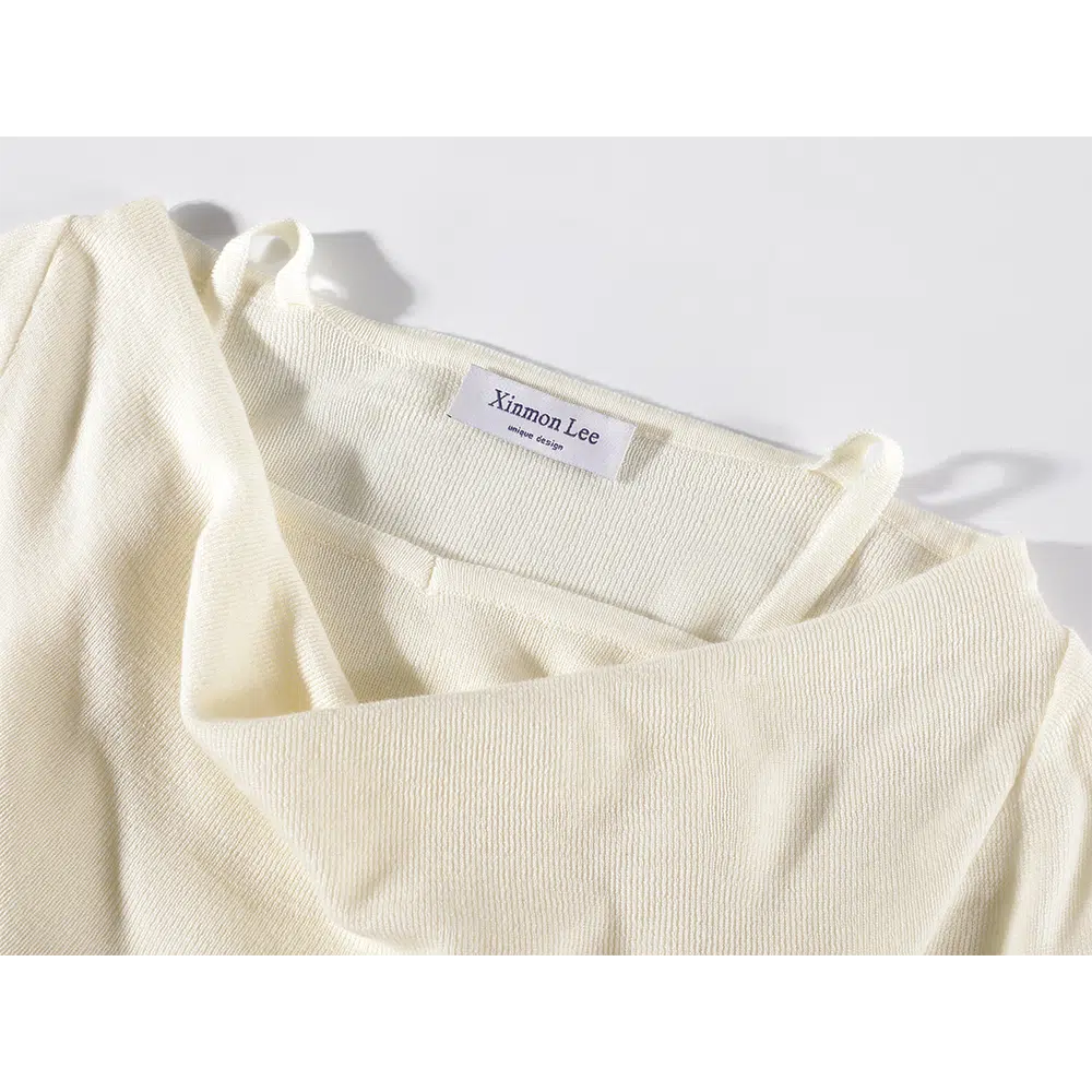 Draped Knit Turtleneck Sweater