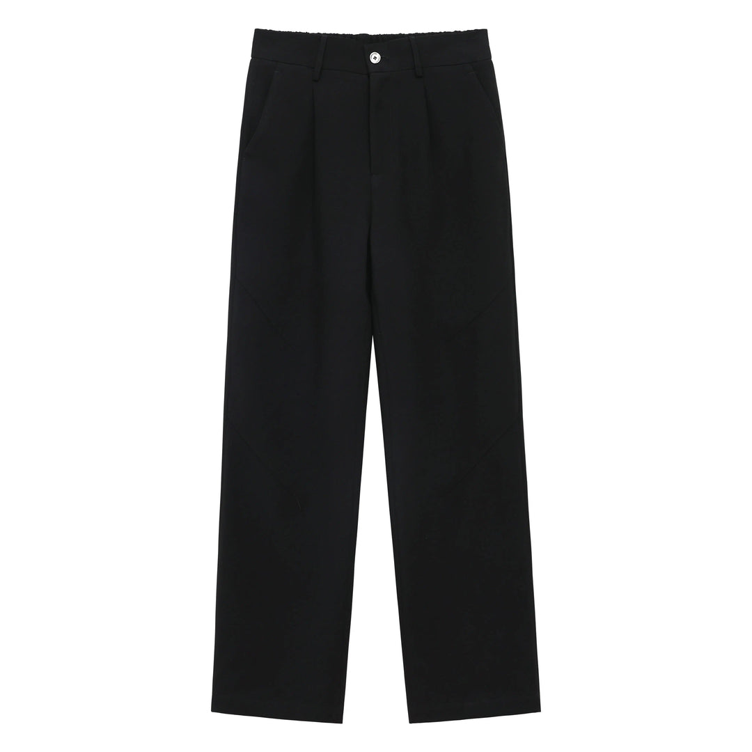 Drapey Straight-leg Dress Pants
