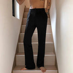 Drapey Straight-leg Suit Pants