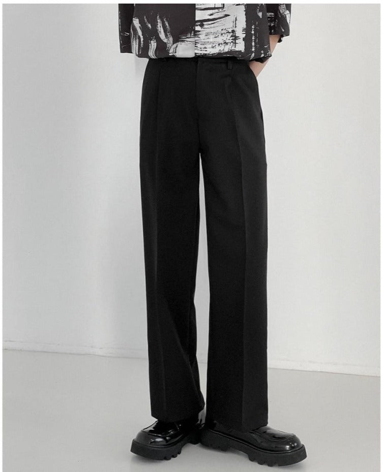 Drapey Thin Suit Straight Pants
