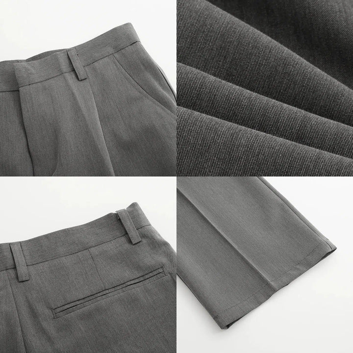 Drapey Thin Suit Straight Pants