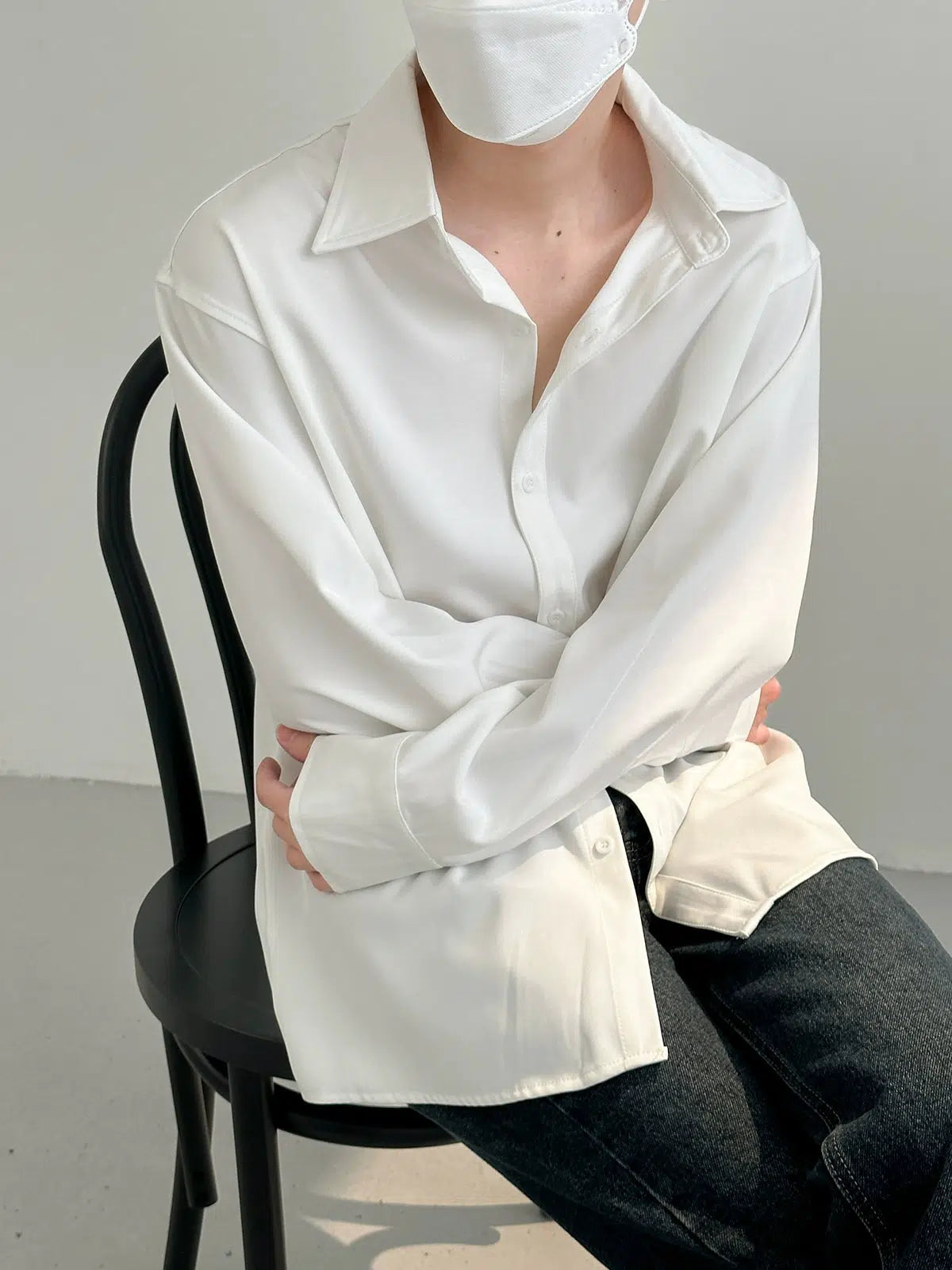 Drapey long-sleeved shirt