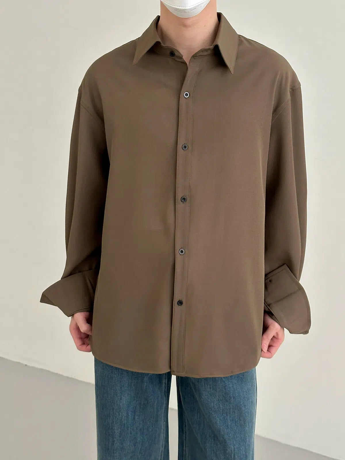 Drapey long-sleeved shirt