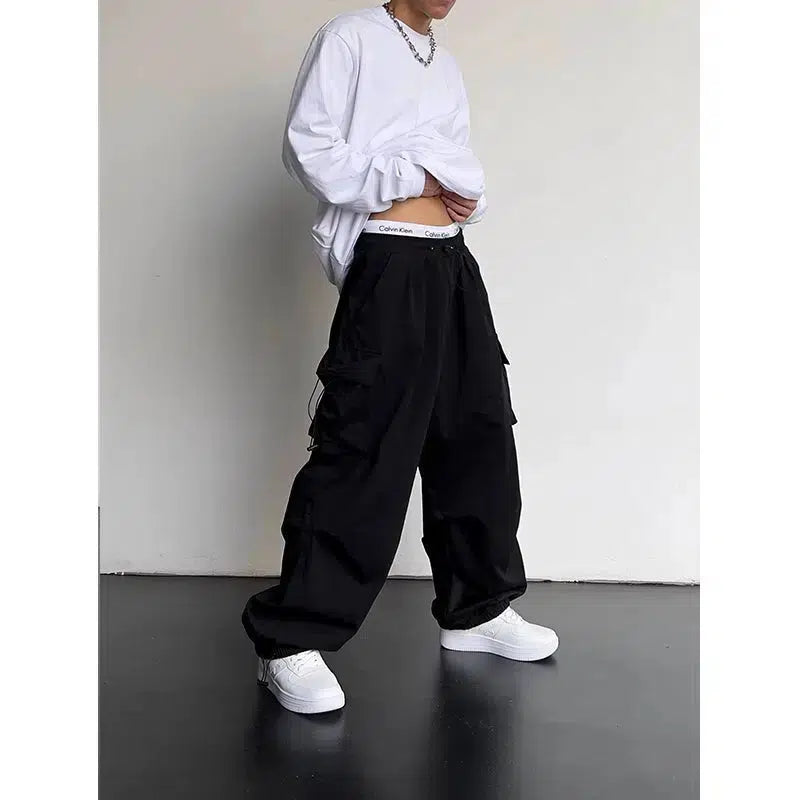 Drawstring Adjustable Cargo Pants
