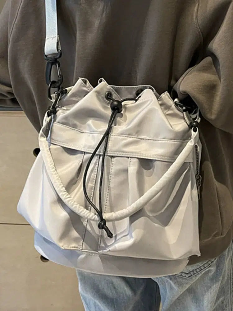 Drawstring Bucket Shape Bag
