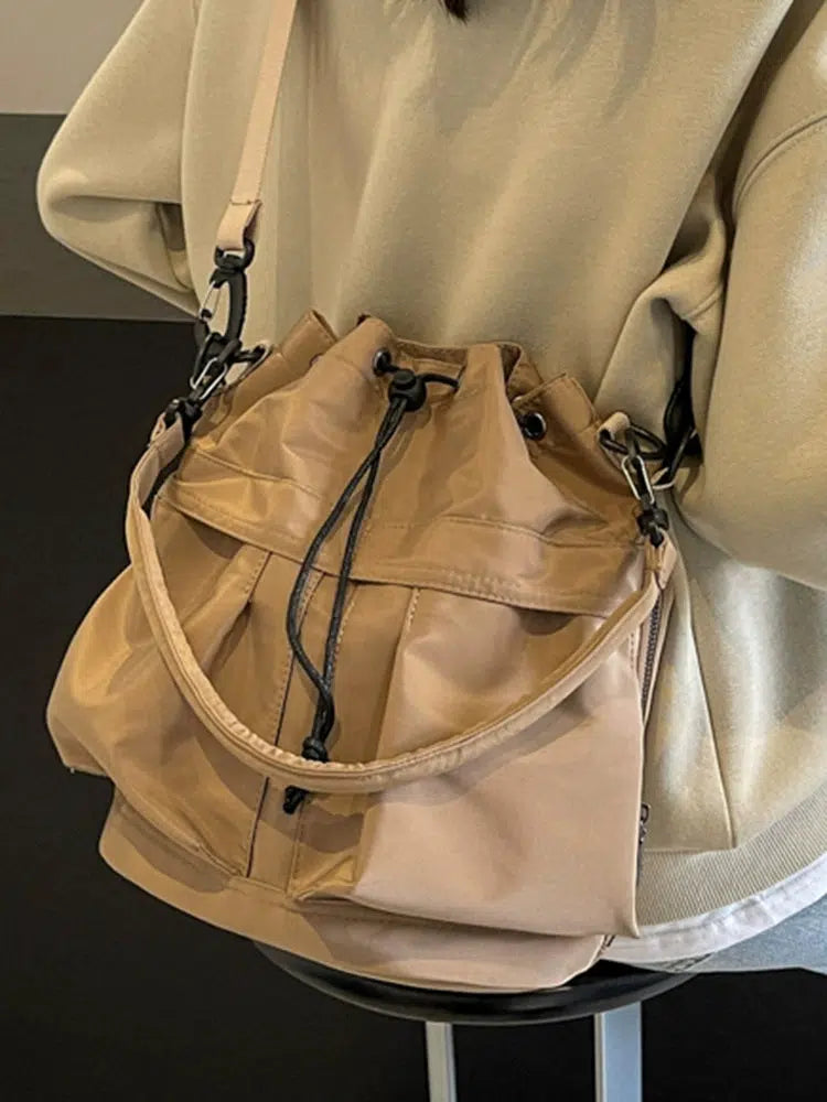 Drawstring Bucket Shape Bag