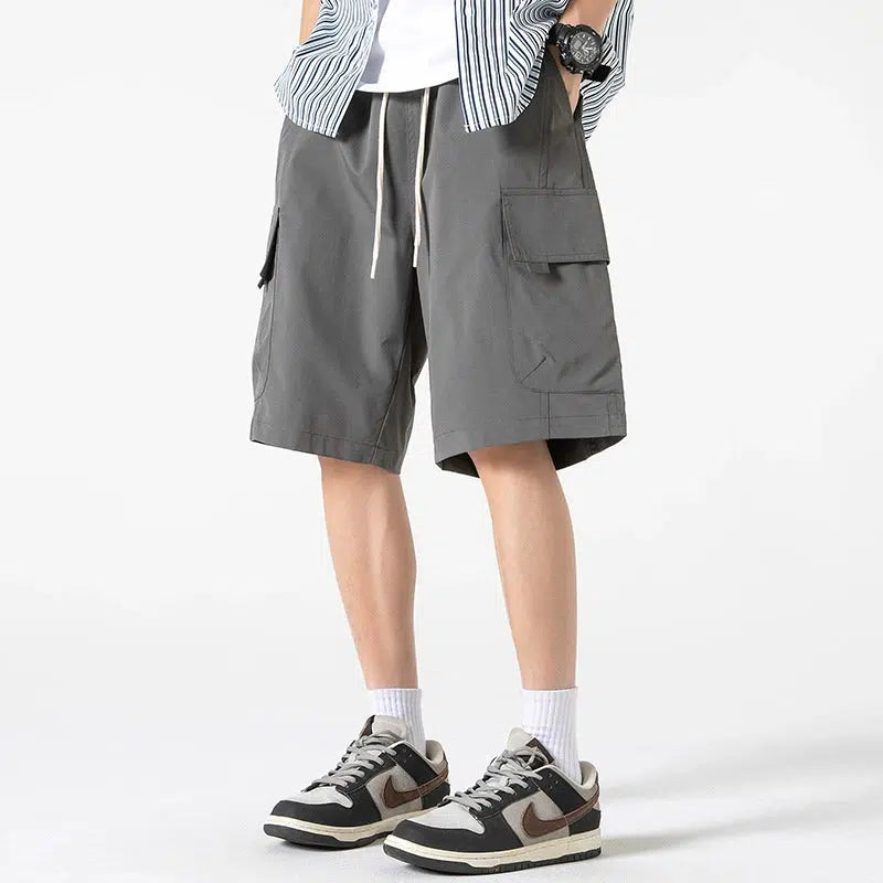 Drawstring Cargo Shorts