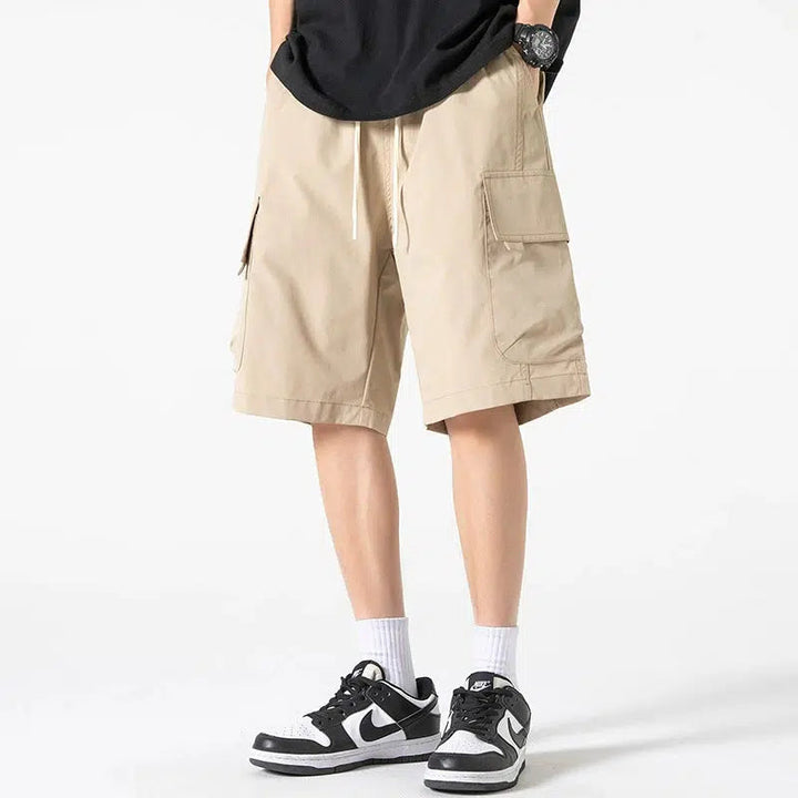 Drawstring Cargo Shorts