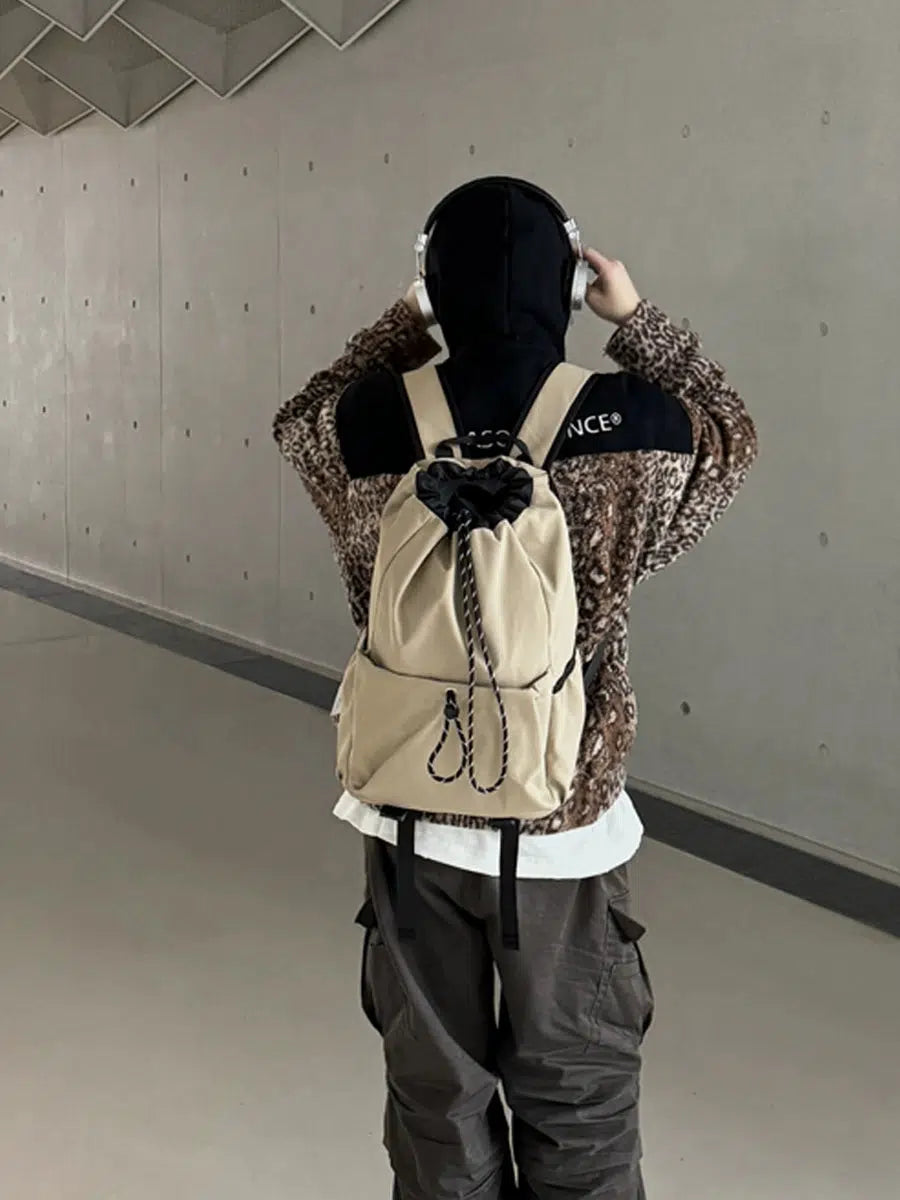 Drawstring Closure Casual Backpack
