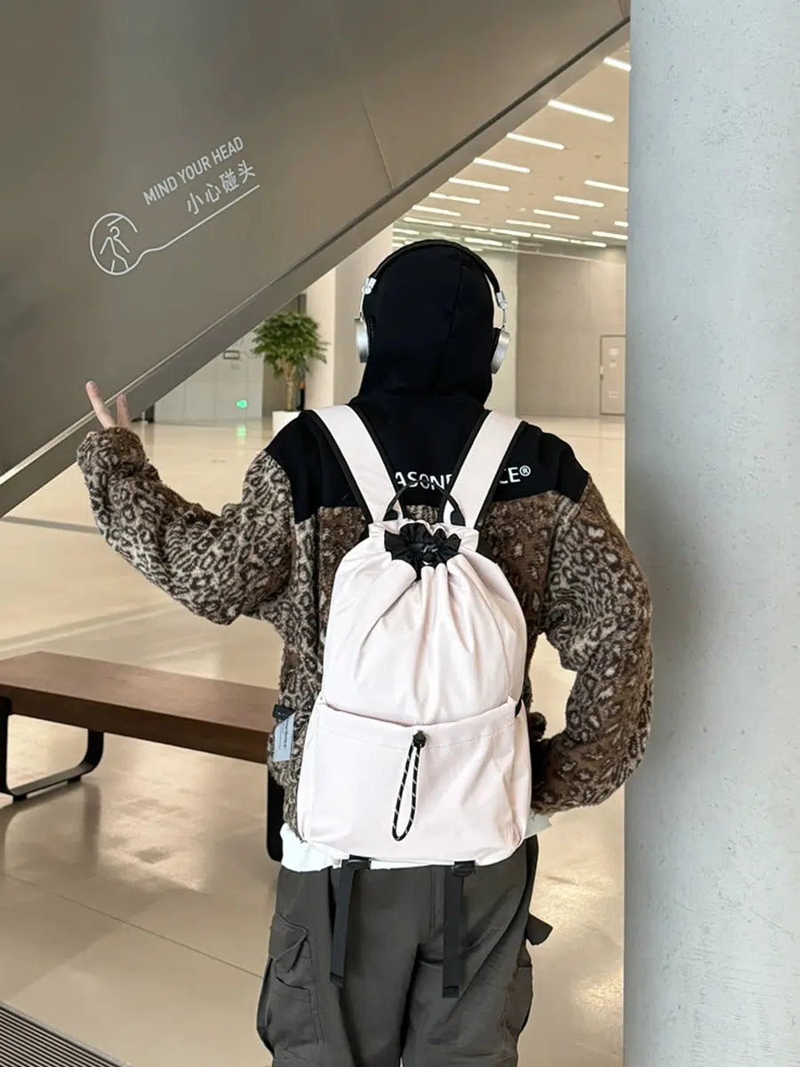 Drawstring Closure Casual Backpack