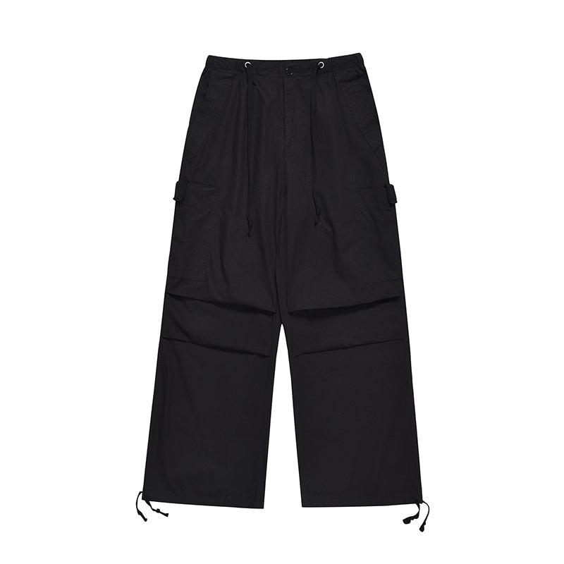 Drawstring Cuff Nylon Cargo Pants