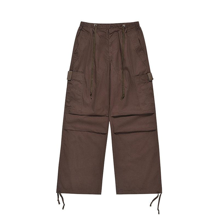 Drawstring Cuff Nylon Cargo Pants