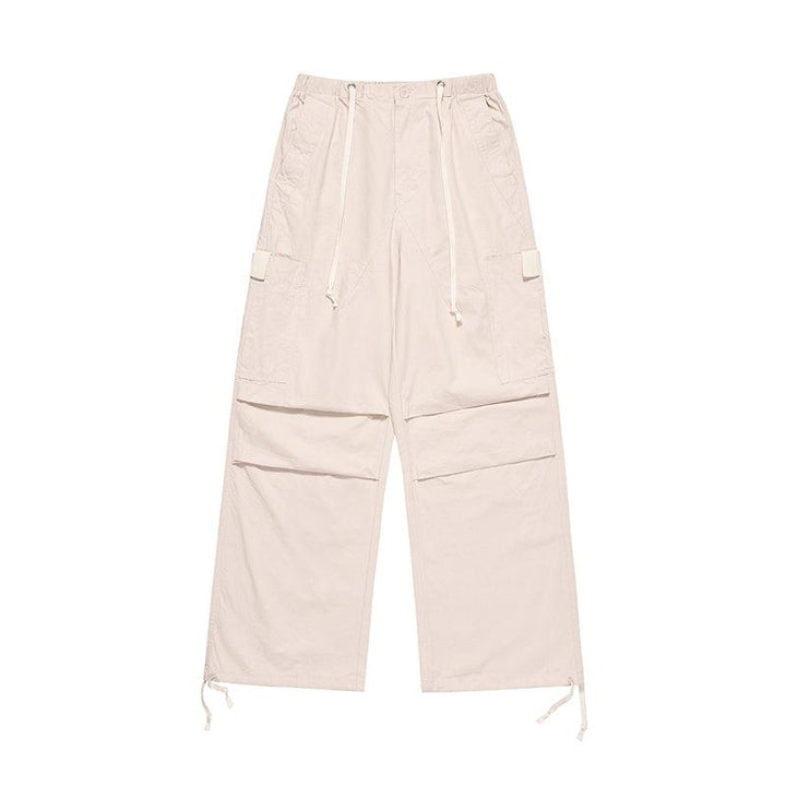 Drawstring Cuff Nylon Cargo Pants