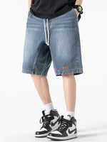 Drawstring Denim Shorts