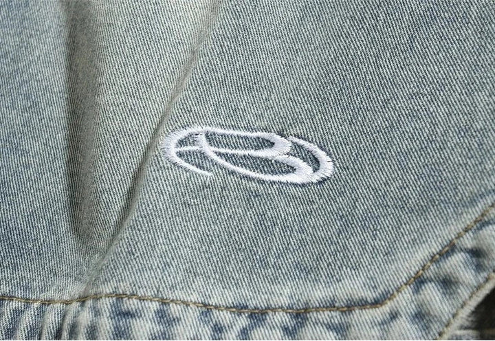 Drawstring Denim Shorts