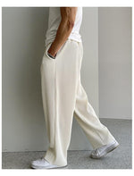 Drawstring Drape Pleated Pants