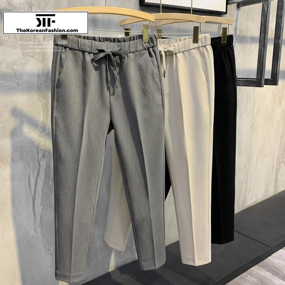 Drawstring Drape Suit Pants
