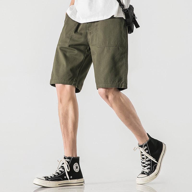Drawstring Elastic Track Shorts