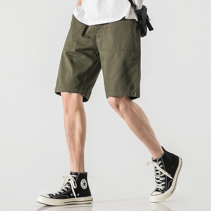 Drawstring Elastic Track Shorts