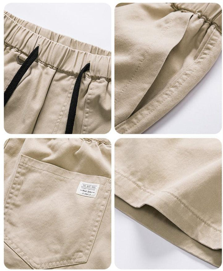 Drawstring Elastic Track Shorts