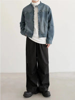 Drawstring Elastic Waist Paratrooper Pants