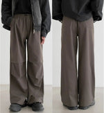 Drawstring Elastic Waist Paratrooper Pants