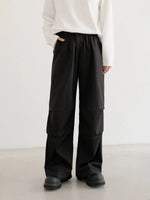 Drawstring Elastic Waist Paratrooper Pants