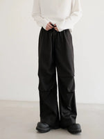 Drawstring Elastic Waist Paratrooper Pants