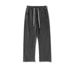 Drawstring Elastic Waist Straight Jeans