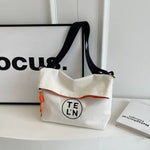 Drawstring Embroidered Logo Canvas Bag