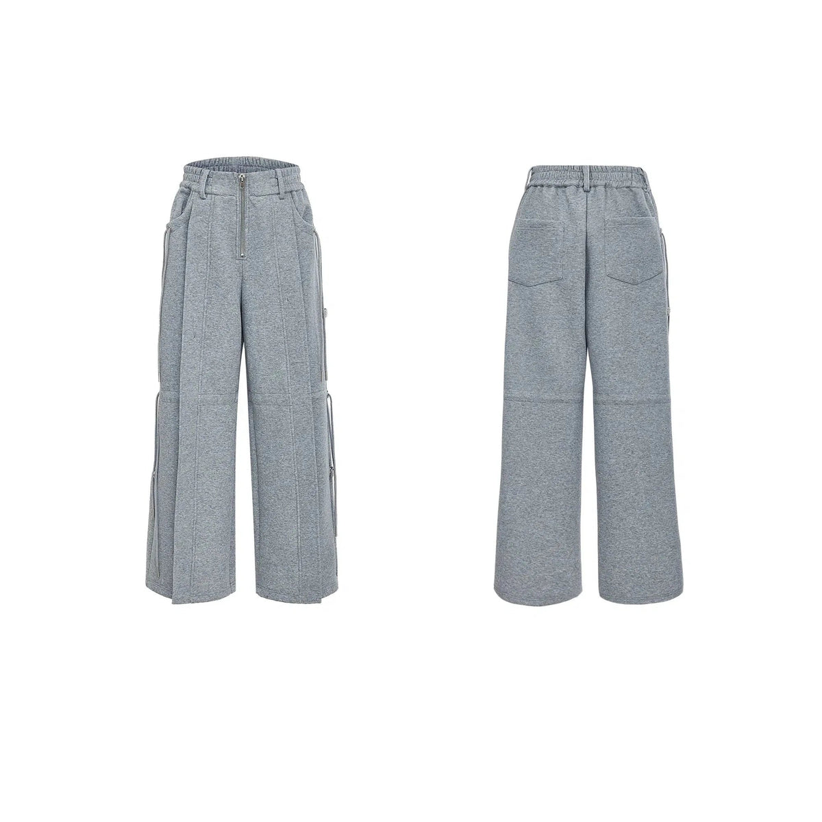 Drawstring Hoodie Wide-Leg Pants Set