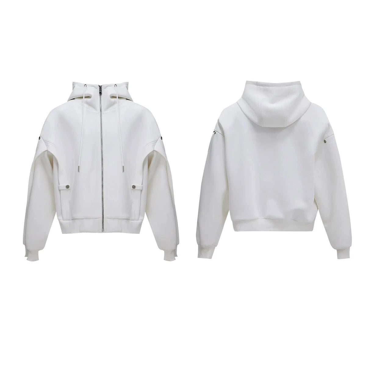 Drawstring Hoodie Wide-Leg Pants Set