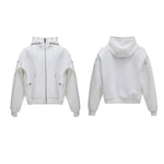 Drawstring Hoodie Wide-Leg Pants Set