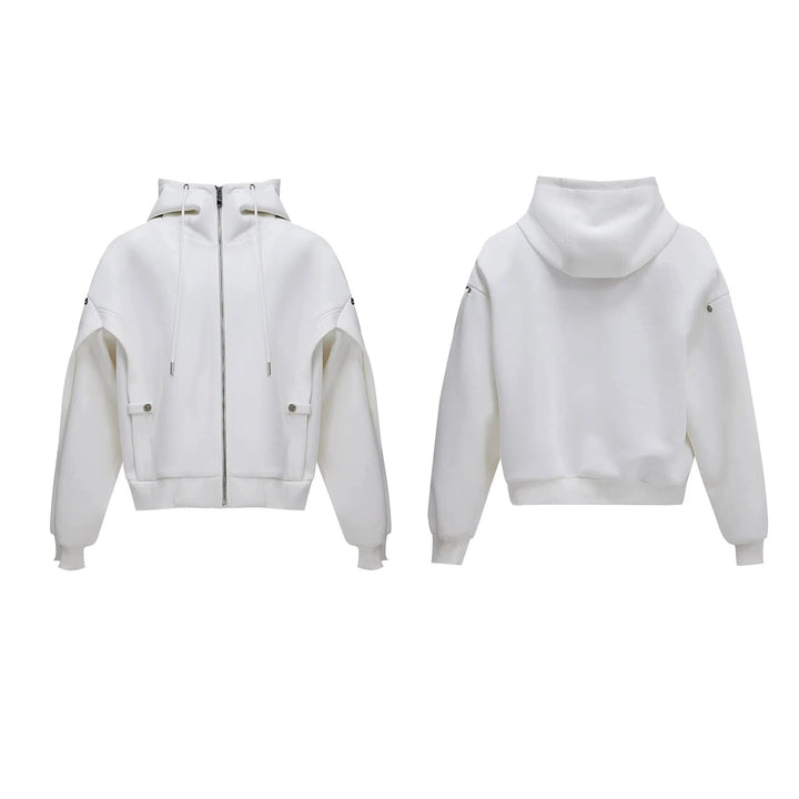 Drawstring Hoodie Wide-Leg Pants Set