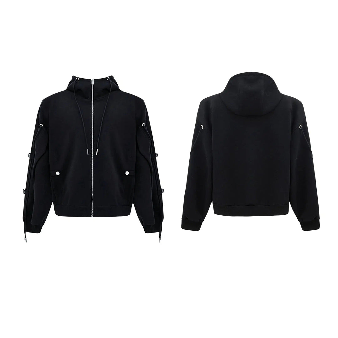 Drawstring Hoodie Wide-Leg Pants Set