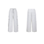 Drawstring Hoodie Wide-Leg Pants Set