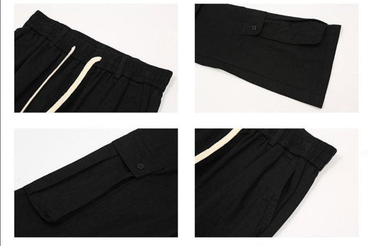 Drawstring Multi Pocket Cargo Pants