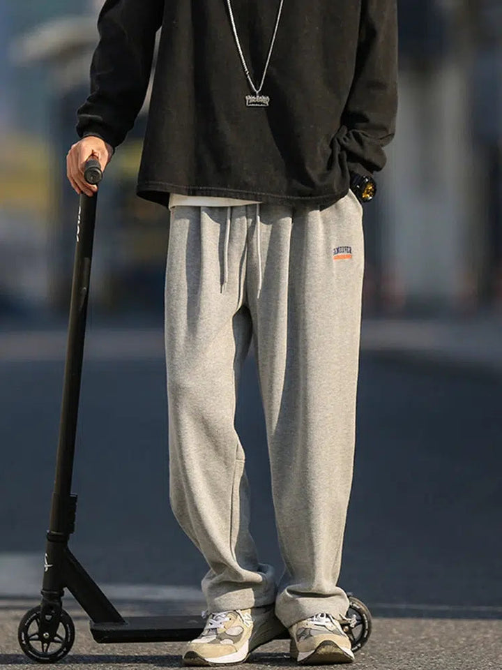 Drawstring Waist Sports Pants